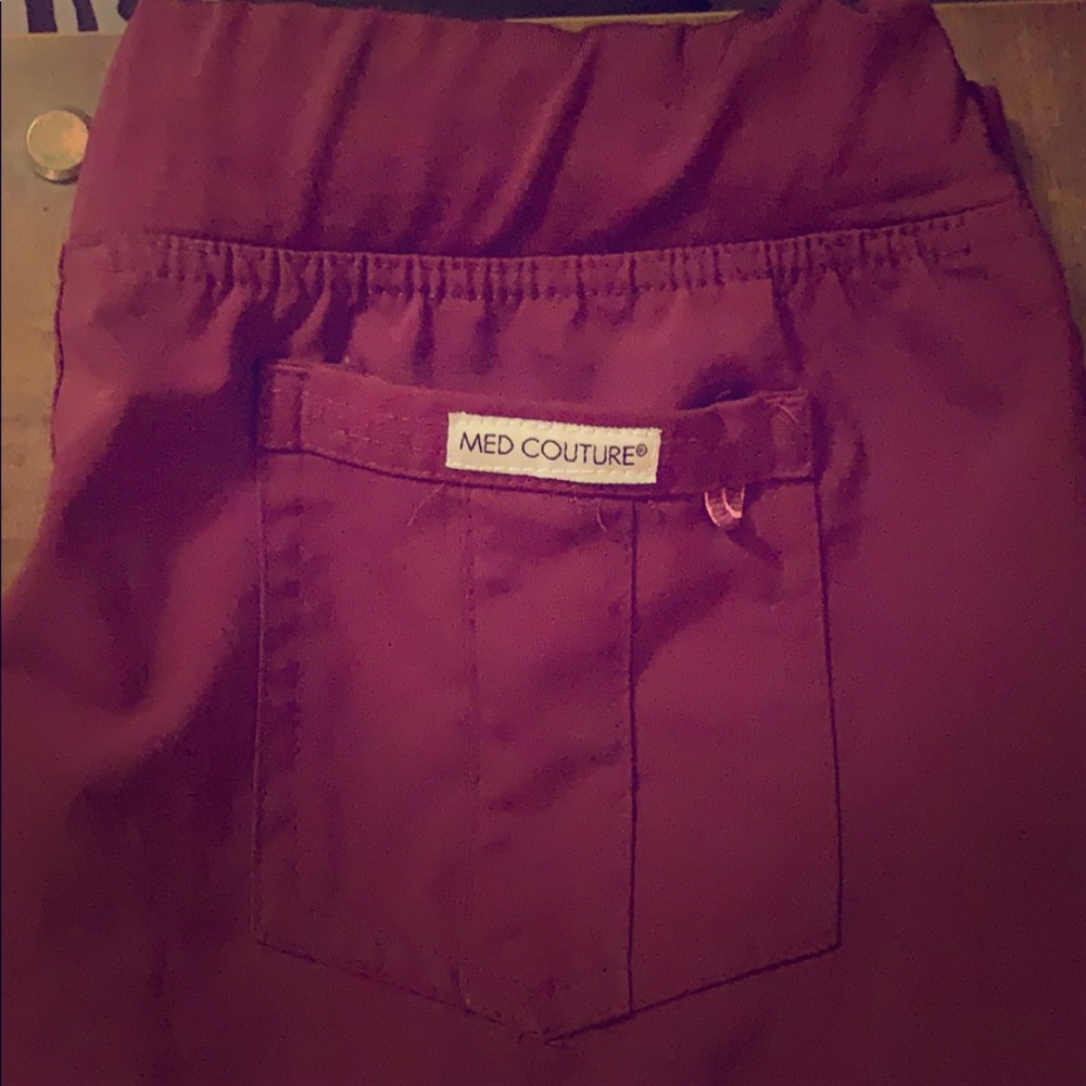Maroon Med Couture Scrub Pants